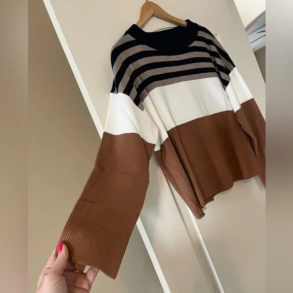 NWOT Adrianna Papell Designer Long Sleeve Lightweight Sweater Size XL - Picture 5 of 16